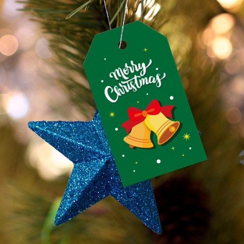 [OKㅣ강추] 온템마트 미니 크리스마스카드 트리 선물 소원 메세지카드 50장 [OKNOWㅣ추천상품]