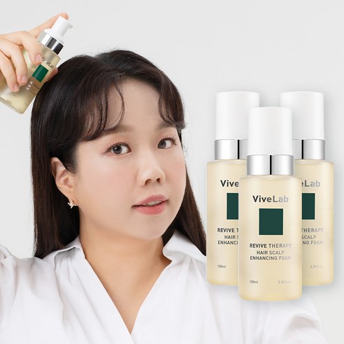 바이브랩 리바이브 테라피 헤어 스칼프 인핸싱 폼 100ml 두피 영양제, 3개
