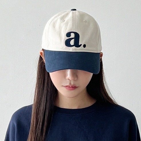 동대문모자 a 레터링 배색 볼캡 커플 남녀공용 야구모자