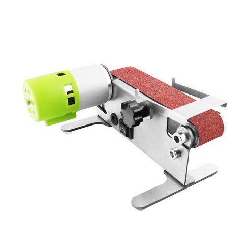 미니샌딩기 DIY 사포 탁상 가정용 그라인더 전동 원형 폴리싱 소형 연마기 광택기 샌더 기계 칼갈이 목공 벨트, 단순수평+연삭휠척연마휠