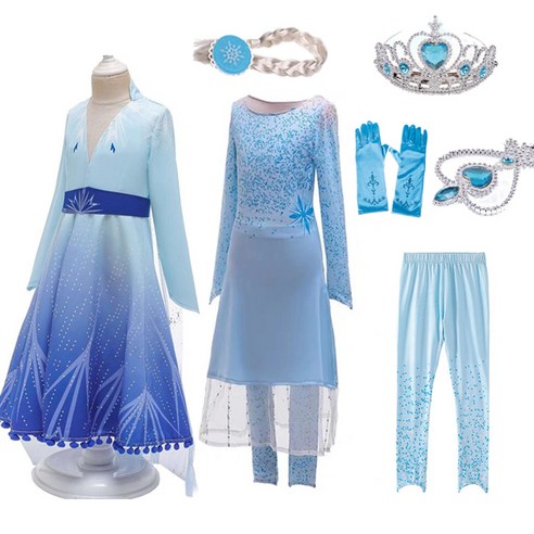 [당일출고] 초특가할인 겨울왕국2 엘사드레스 3종풀세트 소품4종 증정 빠른배송