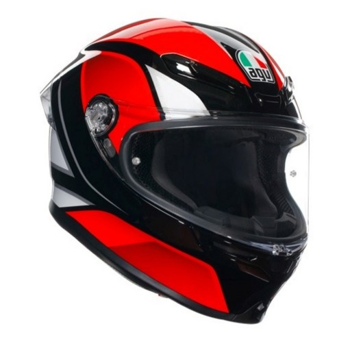 AGV 헬멧 K6 S HYPHEN BLACK RED WHITE, M Best Top5