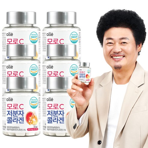 모로 오렌지 C 저분자 콜라겐 펩타이드 알레, 60정, 6통