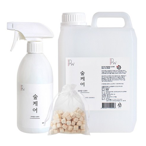 숲케어 편백수 피톤치드 스프레이 500ml+리필2L+편백큐브, 1개