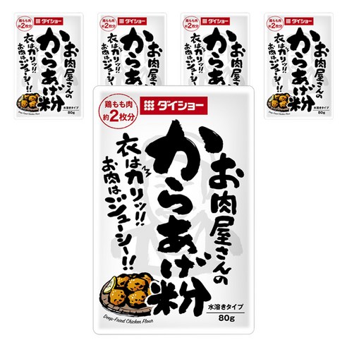 다이쇼 고깃집 가라아게 튀김가루 물에 녹는 타입, 5개, 80g