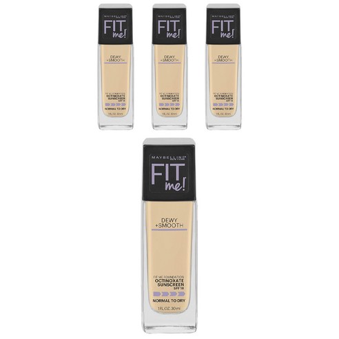 메이블린 핏 미 파운데이션 듀이 + 스무스 옥티녹세이트 노멀 투 드라이 30ml, 4개, 105 Fair Ivory