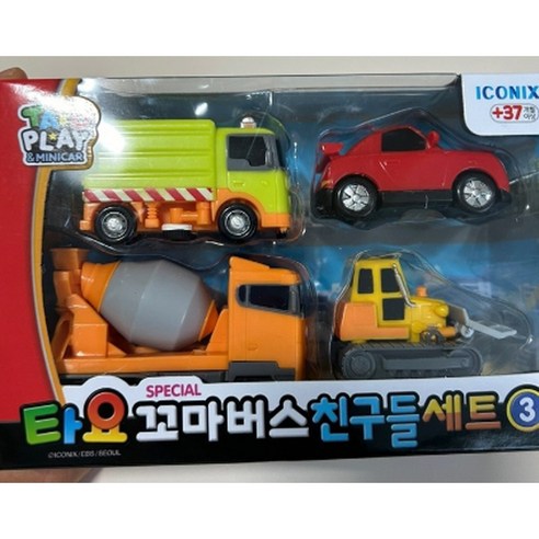 타요 스페셜 꼬마버스 친구들 세트3 중장비, 혼합색상, 1개
