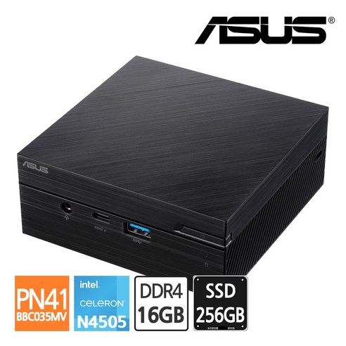ASUS PN41-BBC035MV N4505 (RAM 16GB/SSD 256GB) 미니PC VGA포트 인텔 셀러론 사무용 산업용