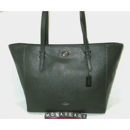 코치 29086 턴 락 다기능 토트 아이비 다크 그린 가죽 핸드백 새 상품 택295 미니