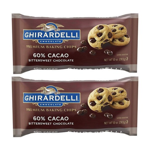 기라델리 프리미엄 베이킹 칩 60% 카카오 비터스위트 초콜릿, 60% Cacao Bittersweet Chocolate, 2개