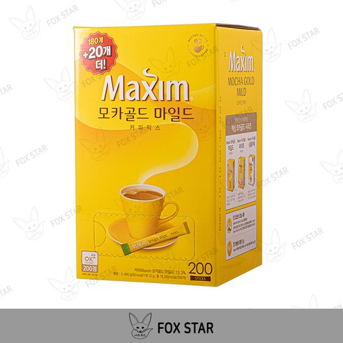 향긋한 추억을 되살리는 부드러운 황금빛 유혹, 맥심 모카골드 마일드 커피 믹스 맥심모카골드200