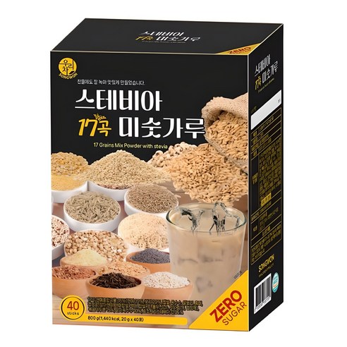우리차 스테비아 17곡 미숫가루 40p, 1개, 800g