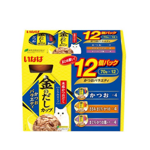 이나바 금빛육수 버라이어티팩 12P, 가다랑어, 1개