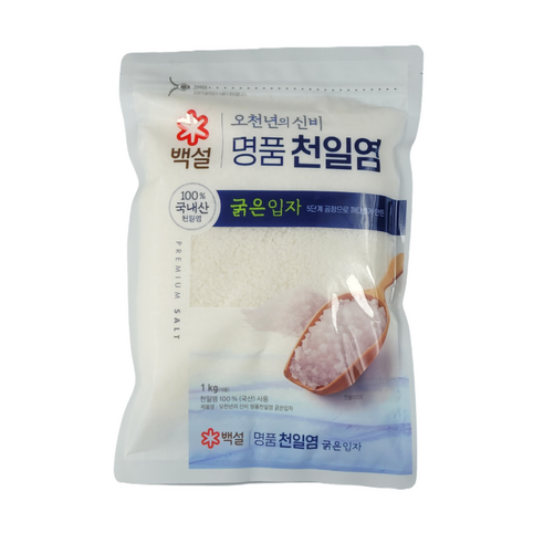 백설 오천년의 신비 명품천일염 굵은입자, 6개, 1kg