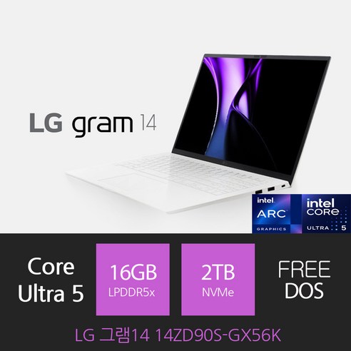 [단디] LG 전자 2024 그램14 14ZD90S-GX56K 노트북, WIN11 Pro, 16GB, 512GB, 에센스 화이트