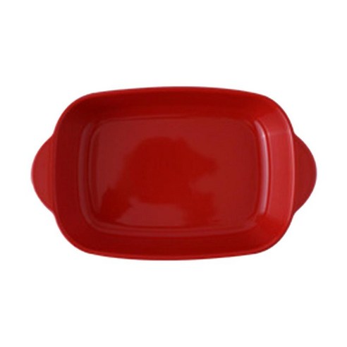 도자기 베이킹 플레이트 직사각형 Bakeware 주방 베이킹 식기 요리 도구 오븐 용 세라믹 베이킹 트레이 캐서롤, 빨간색, 23x13.2x4.5cm