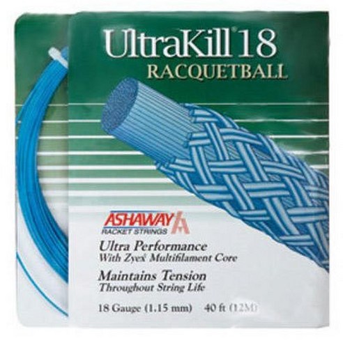 Ashaway UltraKill 18 라켓볼 스트링 세트