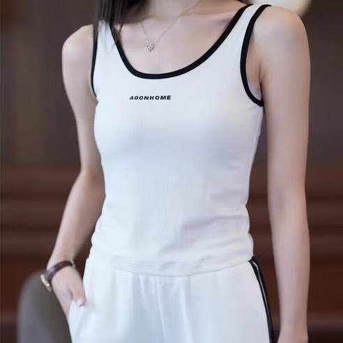 여자 여름 필수 스포츠 탱크탑 크롭탑 배꼽티 패션 이너웨어