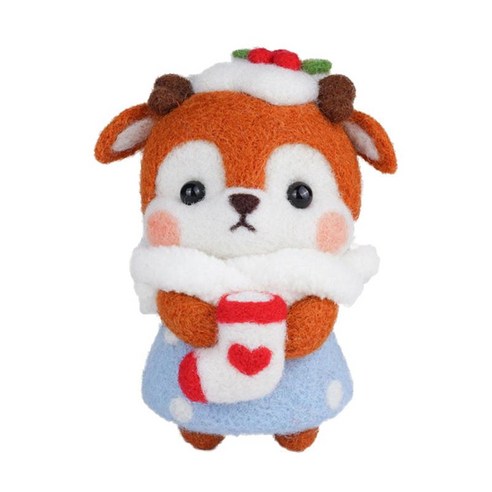 동물 양모 펠트 키트 거품 매트 도구 및 양모 펠트 지침 도구 키트 공예품, 스타일 1, 6-7cm.