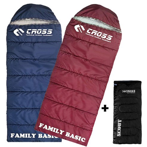 [콜럼버스] 맘모스2 할로하이바 솜 침낭 2IN1 세트 – 혹한기 동계용침낭, 맘모스2 버건디+블랙 1개 혹한기침낭