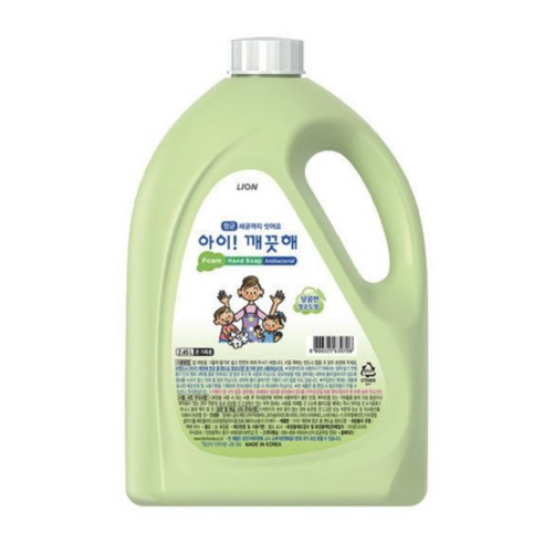 [블리샵]아이깨끗해 항균 폼 핸드솝 청포도 2450ml 항균핸드워시 - 유아귀이개 | 쿠팡