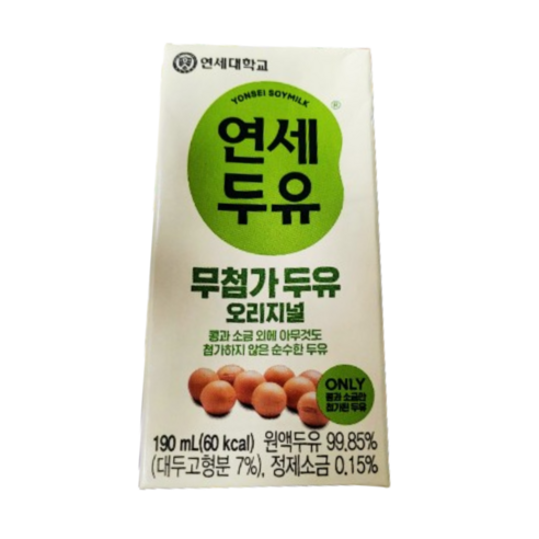 연세두유 무첨가 오리지널 두유 190ml 96개