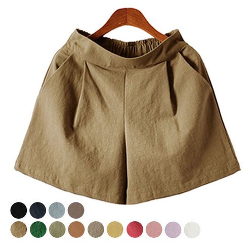 씨씨샵 여성 봄 여름 기본 린넨 면 마 반바지