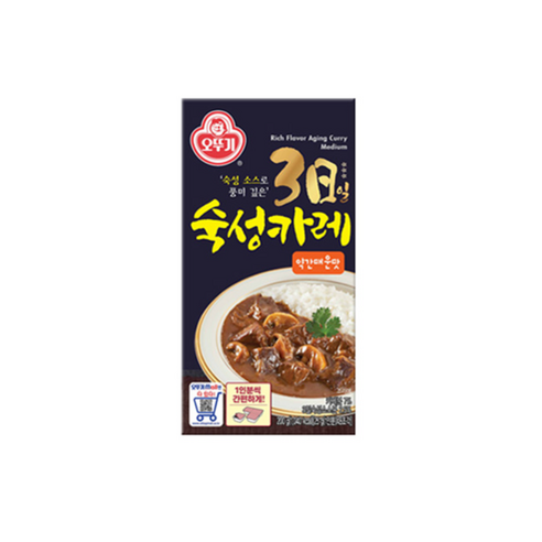 오뚜기 3일숙성카레 약간 매운맛 고형, 200g, 1개 면/통조림/가공식품