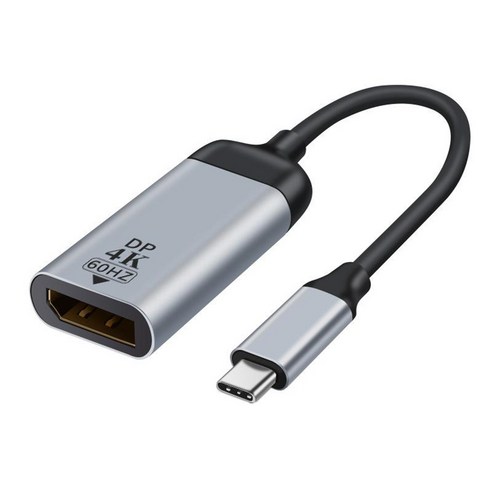 GHSHOP 유형 C HDMI DP 미니 DP VGA 케이블 어댑터, DP 1.2 4k, 18cm, ABS 알루미늄 합금