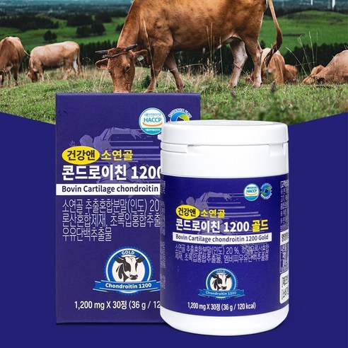 [인포벨 홈쇼핑]건강앤 소연골 콘드로이친 1200 골드 관절 연골 관리 퇴행성 관절염 유단백 추출물 MBP, 3박스