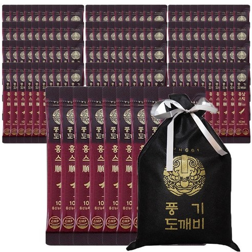 풍기도깨비 6년근 홍삼스틱 순 + 파우치, 10ml, 300개