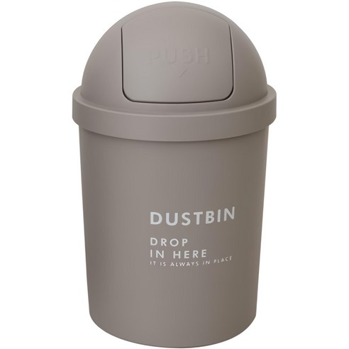 마이스타일 원형 푸쉬휴지통 6.5L, 라이트브라운