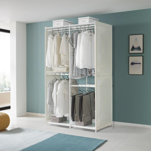 몬스터급 수납력으로 완성하는 꿈의 드레스룸: 휴센 두배로 1270+측판포함 행거 리뷰 행거서랍장