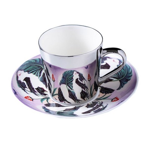 [SW] 거울 반사 커피 잔 유리 차 물 컵 크리 에이 티브 Coffeeware Drinkware, plum_201-300ml