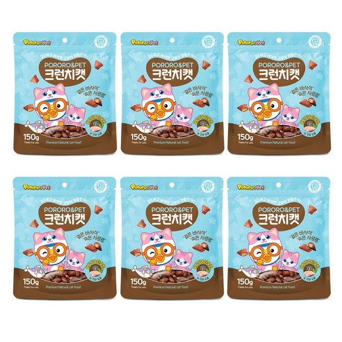 뽀로로펫 고양이 간식 크런치캣 (150g*6개), 닭고기+타우린, 150g, 1팩