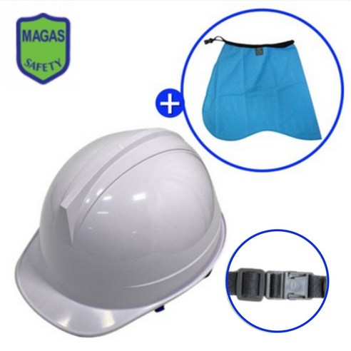 KC 인증 국산 투구형 자동 공사장 안전모 + 햇빛가리개 리뷰 안전모