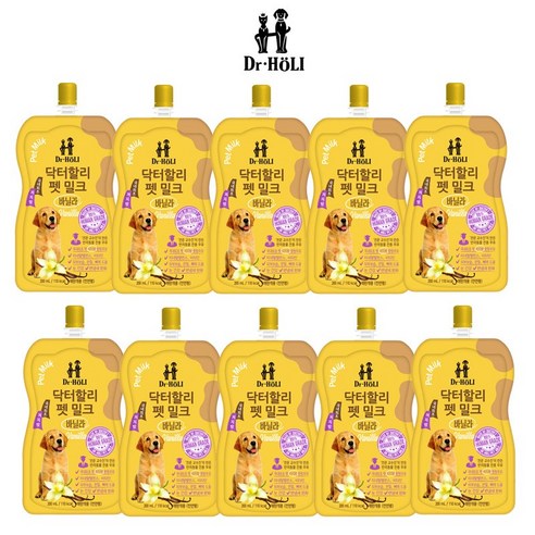 닥터할리 펫밀크 200ml 10팩 바닐라 CAT/DOG 겸용, 단품, 상세 설명 참조