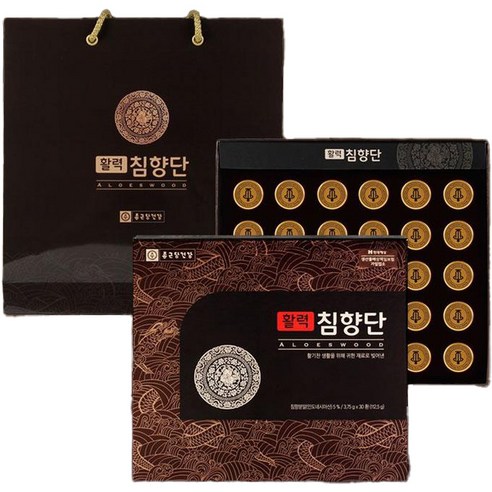종근당 황제 기력 홍삼 녹용 침향환 3.75g x 30환 + 쇼핑백, 1개