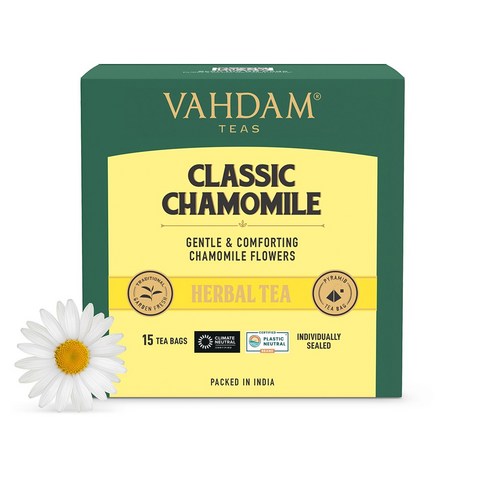 바담티 클래식 캐모마일 허브티 VAHDAM TEA 인도허브차, 8개, 100개입, 2g