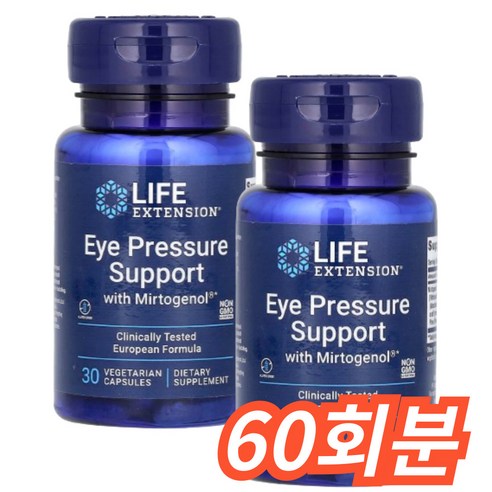 라이프익스텐션 아이 프레셔 서포트 밀토제놀 빌베리 & 피크노제놀