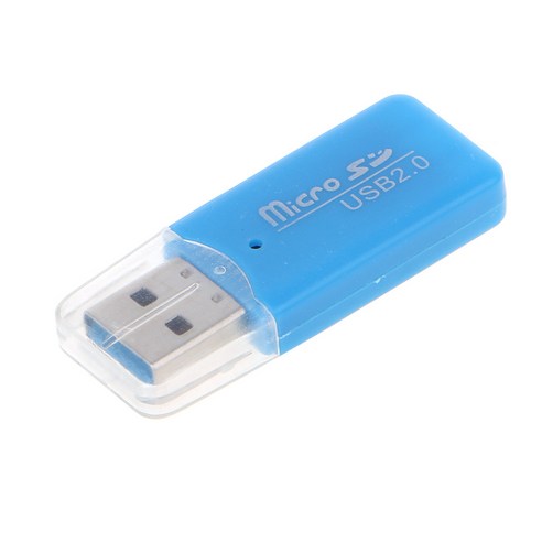 Tablet PC용 고품질 Micro USB 2.0 SDTF 카드 리더 어댑터, 파랑색, 1개