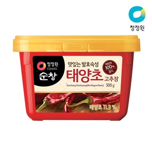 청정원 F)청정원 태양초 고추장 500g, 1개