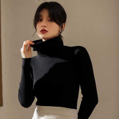 블링앤수 기본핏 블랙 니트 AZB004