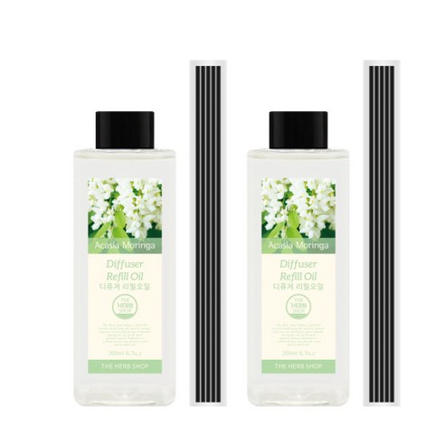 더허브샵 디퓨저리필 오일, 아카시아모링가, 200ml, 2개