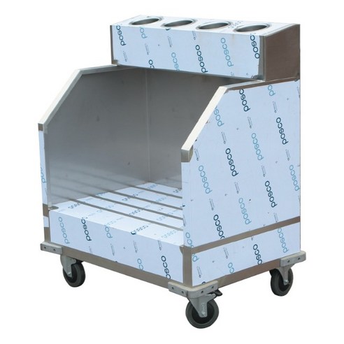 위생과 효율을 극대화하는 단체 급식 필수품, 수저식판 배분대 JH-441