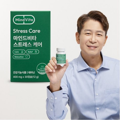 마인드카페 마인드비타 스트레스 케어 400mg, 30정, 3개