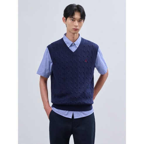 BEANPOLE MEN 케이블 베스트 네이비 BC4751C23R 420984