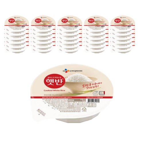 햇반 백미밥 210g 중간공기, 32개