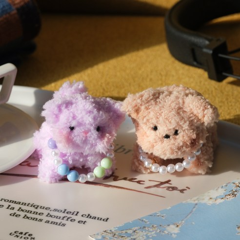 모루인형 만들기 DIY 키트 인형 만들기 모루 키링 공예, 베이직키트, 2개, 연보라