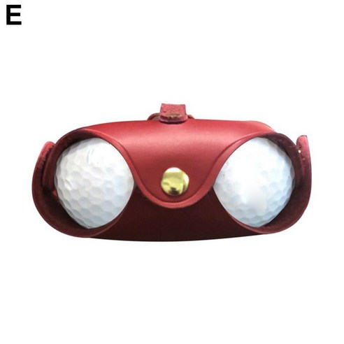 Mini Portable Golf Ball Bag Faux Leather Waist Pouch Balls Hold Bag 2 Storage Clip Waist Belt Contai, Red